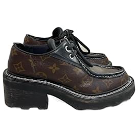 Lv beaubourg leather lace ups Louis Vuitton Brown size 39 EU in