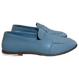 Hermès HERMES Pantoletten & Clogs T.EU 40 Leder Blau