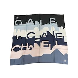 Chanel-CHANEL  Scarves T.  silk-Blue
