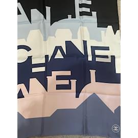 Chanel-CHANEL Schals T.  Silk-Blau