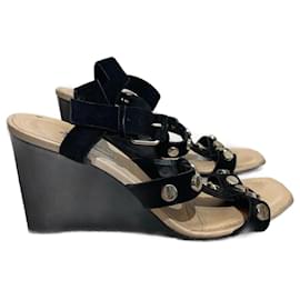 Balenciaga-BALENCIAGA  Sandals T.eu 38.5 Suede-Black