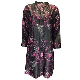 Jil Sander Gris / Robe jacquard fleurie rose Gris