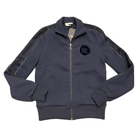 Fendi Karligraphy Cotton Jacket Navy Blue Navy blue
