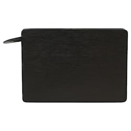 Louis Vuitton-LOUIS VUITTON Epi Pochette Homme Clutch Bag Black M52522 LV Auth th3860-Black