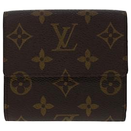 Louis Vuitton-Carteira LOUIS VUITTON Monogram Porte Monnaie Bier Cartes Crdit M61652 Auth yk8032-Monograma