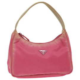 Prada-PRADA Estuche para accesorios Nylon Pink Auth 50399-Rosa