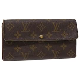 Louis Vuitton-LOUIS VUITTON Monogram Portefeuille Sarah Long Wallet M60531 LV Auth 49947-Monogram