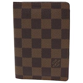 Louis Vuitton-LOUIS VUITTON Damier Ebène Couvel Tulle Passopole Case N60188 Auth LV 49629-Autre
