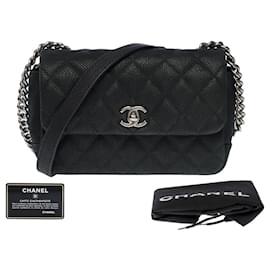 Chanel-Sac Chanel Zeitlos/Klassisches schwarzes Leder - 100976-Schwarz