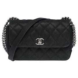Chanel-Sac Chanel Zeitlos/Klassisches schwarzes Leder - 100976-Schwarz