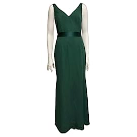 Vera Wang-Robe de soirée vert bouteille Vera Wang-Vert foncé