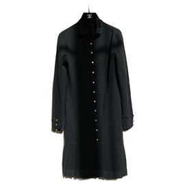 Vintage Chanel wool dress Black