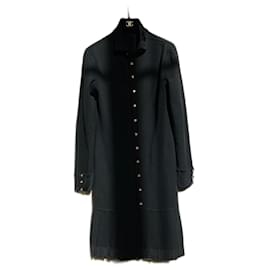 Chanel-Vestido de lana Chanel vintage-Negro