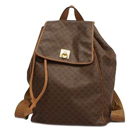 Sac à dos Céline Macadam Marron PVC Or Marron