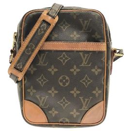 Louis Vuitton Danube Monogram Leather Bag Brown Brown