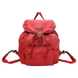 Zaino Prada in nylon rosso Rosso