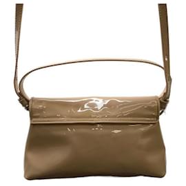 Chloé-***Chloe  enamel shoulder bag-Beige