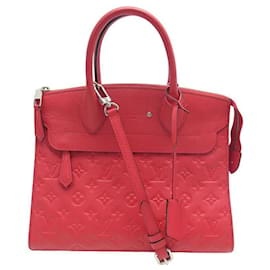 Louis Vuitton-NEW LOUIS VUITTON PONT NEUF LEATHER MONOGRAM EMPREINTE M HANDBAG41752 BAGS-Pink
