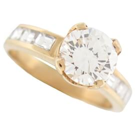 Autre Marque-Yellow gold ring 18K 4.8GR T51 SOLITARY DIAMOND SET 1.92CT GOLD & DIAMOND RING-Golden