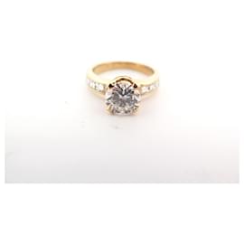 Autre Marque-Yellow gold ring 18K 4.8GR T51 SOLITARY DIAMOND SET 1.92CT GOLD & DIAMOND RING-Golden