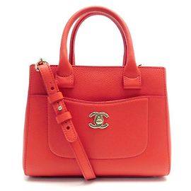NEUF SAC A MAIN CHANEL MINI NEO EXECUTIVE A69929 CUIR CAVIAR ORANGE CORAIL Orange