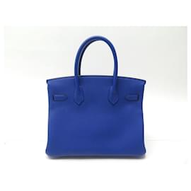 Hermès-NEW HERMES BIRKIN HANDBAG 30 ROYAL BLUE TOGO LEATHER NEW LEATHER PURSE HAND BAG-Blue