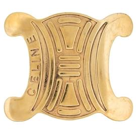 Céline VINTAGE NEUE CELINE BROSCHE TRIOMPHE GM-LOGO AUS GOLDMETALL GOLDENES BROSCHE-SCHMUCKSTÜCK Golden