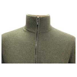 Loro Piana-NEW LORO PIANA CLASSIC ZIP UP BOMBER JACKET M 48 BABY CASHMERE TOP-Khaki