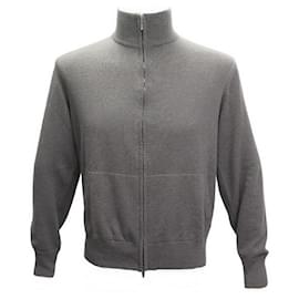 Loro Piana-NEW LORO PIANA CLASSIC ZIP UP BOMBER JACKET M 48 BABY CASHMERE TOP-Grey