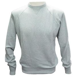 NEUER MAC-PULLOVER MIT RUNDHALS VON LORO PIANA3540 T 50 M GRAUER BABY-KASCHMIR-PULLOVER Grau