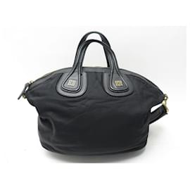 Givenchy-SAC A MAIN GIVENCHY NIGHTINGALE LARGE EDITION LIMITEE TOILE NOIR HAND BAG PURSE-Noir