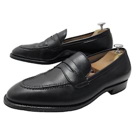 Autre Marque-ALDEN LOAFERS 11.5 45.5 IN BLACK CORDOVAN LEATHER LEATHER LOAFERS-Black