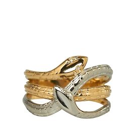 & Other Stories 18k Gold & Platinum Diamond Snake Ring Golden