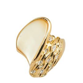 & Other Stories 18k Anello con conchiglia in oro e diamanti D'oro