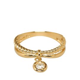 & Other Stories 18k Gold Diamond Charm Ring Golden