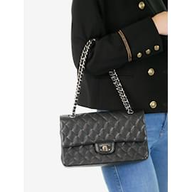 Chanel-Black medium 2009-2010 caviar Classic Double Flap-Black