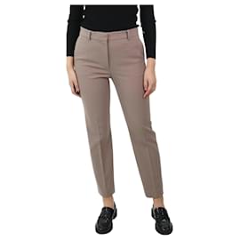 Joseph-Brown narrow-leg tailored trousers - size UK 10-Brown