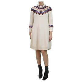 Loewe Cremefarbenes Fair-Isle-Kleid – Größe S Roh