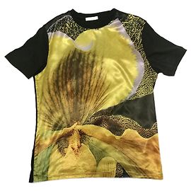 Top Givenchy de seda y algodón negro y amarillo Negro Amarillo