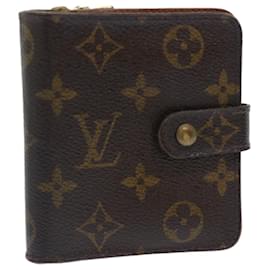Louis Vuitton-LOUIS VUITTON Monogram Compact zip Wallet M61667 LV Auth 50448-Monograma