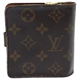 Louis Vuitton-LOUIS VUITTON Monogram Compact zip Wallet M61667 LV Auth 50448-Monogram