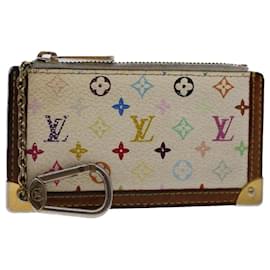Louis Vuitton-LOUIS VUITTON Monogram Multicolor Pochette Cles Monedero Blanco M92655 autenticación 49876-Blanco