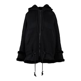 Autre Marque-Diliborio lined Layered Wool Jacket with Hoodie-Black