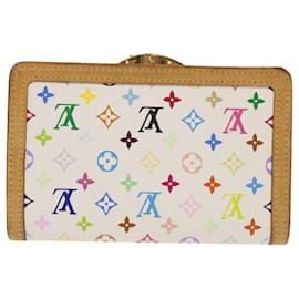 Louis Vuitton-Carteira LOUIS VUITTON Multicolor Portefeuille Viennois Preto M92987 Autenticação de LV 49888-Branco