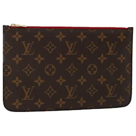 Louis Vuitton-LOUIS VUITTON Monogram Neverfull MM Pouch Accessory Pouch Red LV Auth tb824-Red,Monogram
