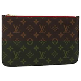Louis Vuitton-LOUIS VUITTON Monogram Neverfull MM Pochette Accessoire Pochette Rouge LV Auth tb824-Rouge,Monogramme