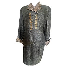 Completo Gonna Dior Stampa Pitone e Leopardo Multicolore