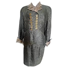 Tailleur Jupe Dior Imprimé Python et Léopard Multicolore