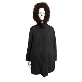 Diane Von Furstenberg Parka DvF con cappuccio e finta pelliccia Nero