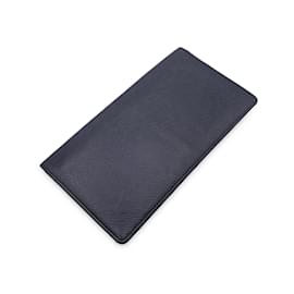 Louis Vuitton-Vintage Black Taiga Porte Chequier Checkbook Wallet-Black